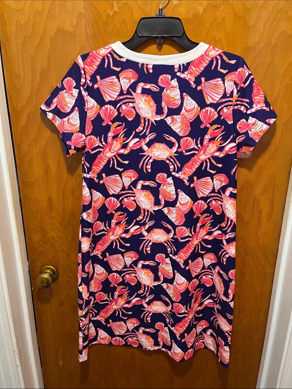 Kaeli Smith Navy Short sleeve Dress with Sea Life Print - Picture 3 of 3